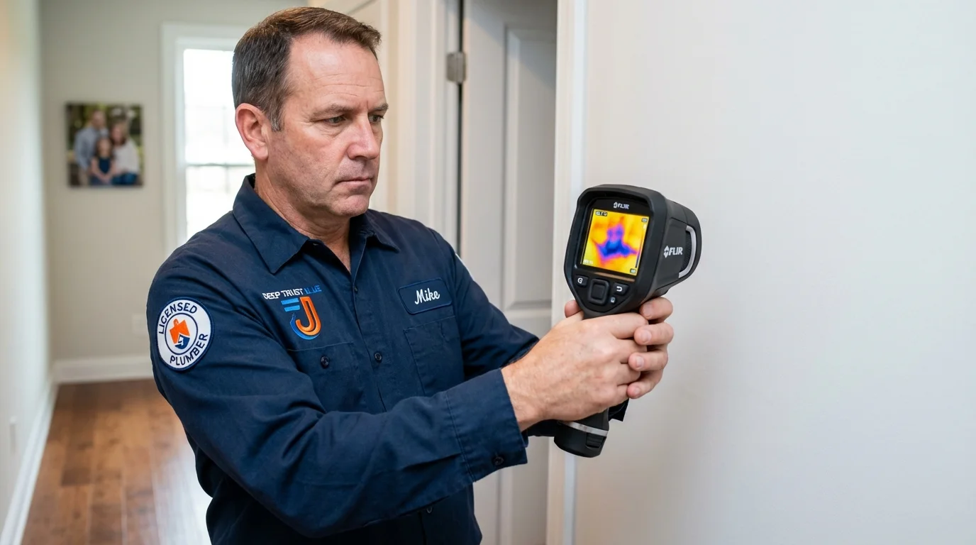 Thermal imaging leak detection by Johns Plumbing LLC in Warner